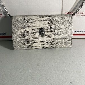 KURT GEIGER London Kensington snakeskin embossed leather crossbody bag